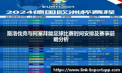 斯洛伐克与阿塞拜疆足球比赛时间安排及赛事前瞻分析